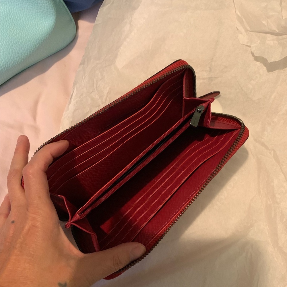 Red Coach Wallet - Picture 2 of 2